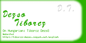 dezso tiborcz business card